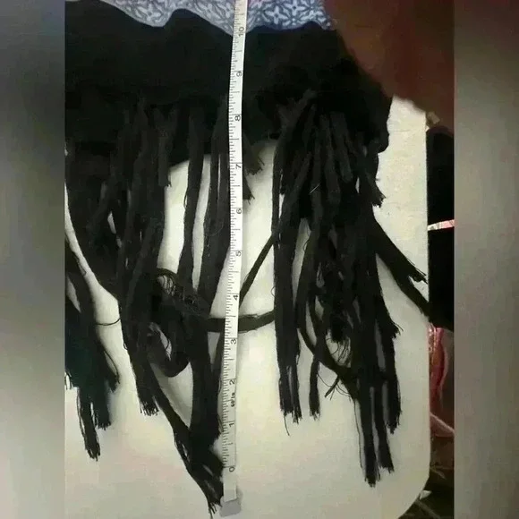 Fringe Trimmed Multi-colored Wrap/Kimono—One Size - Picture 8 of 10